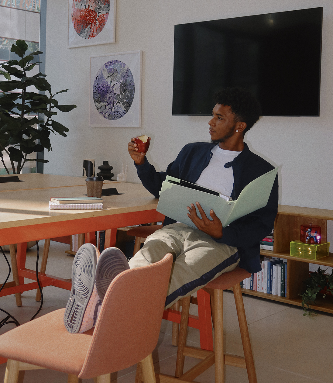 A man sitting at a table